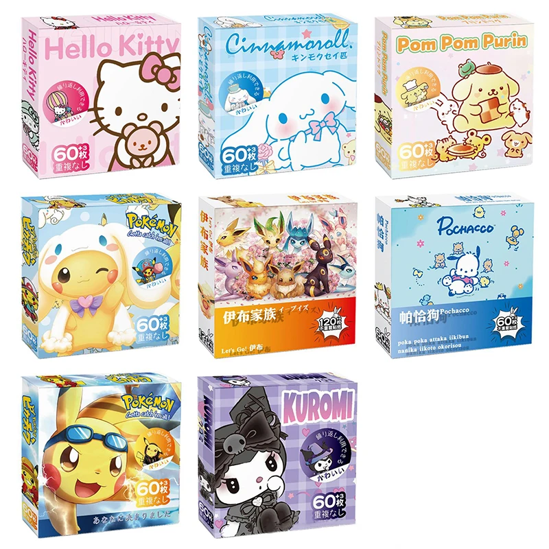 

120pcs Sanrio Stickers Cartoon Anime Cute Doodle Goo Card Laptop Handbook Mug Decoration Gift Box Stickers Christmas Gifts