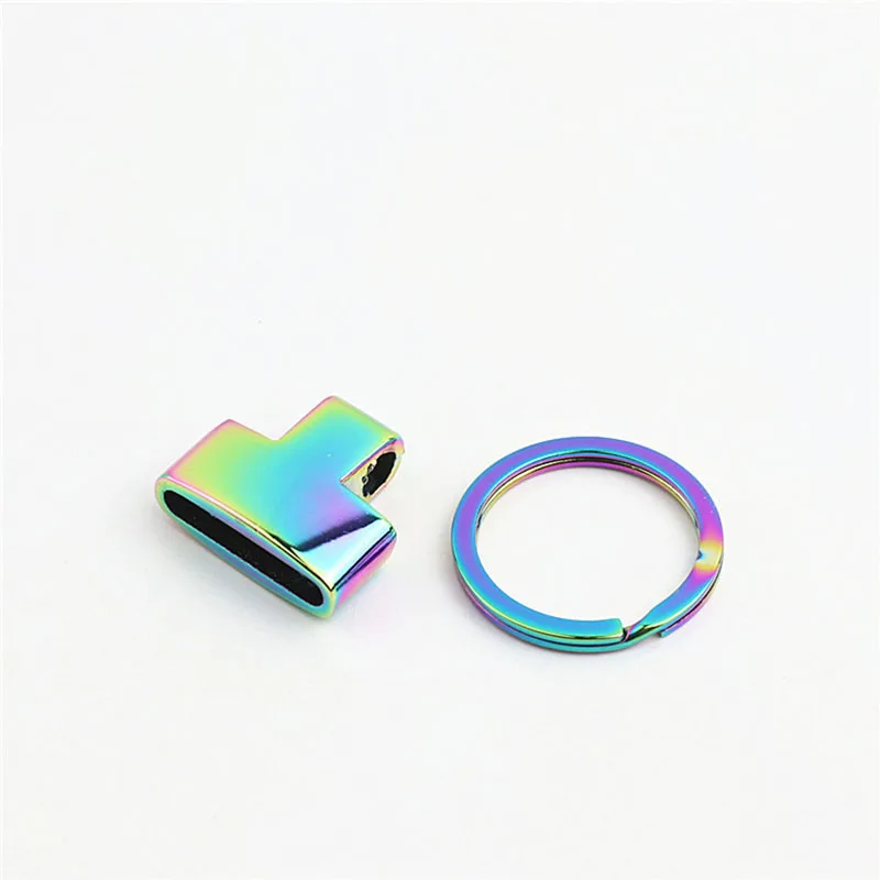 20Pcs 22mm Metal O Ring Keychain Buckle Webbing Cord Bag Strap Hanger Connection End Clasps Hook DIY Hardware Accessory