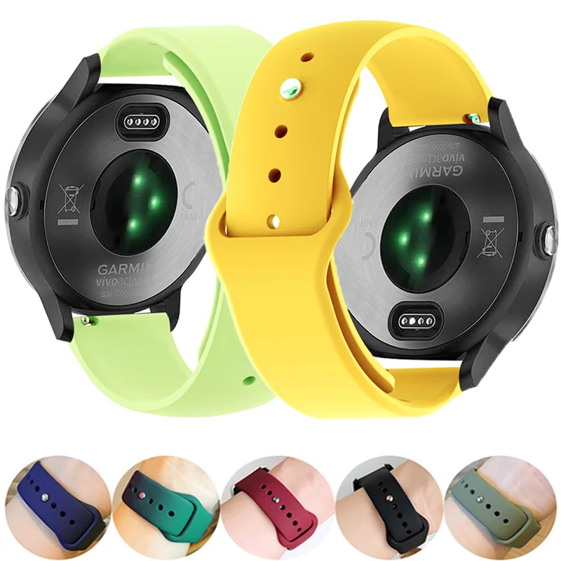 20/22mm strap For Samsung Galaxy watch 4/4 Classic/5/5 pro/3/46mm/42mm/Active 2 Gear S3 Silicone bracelet Huawei GT 2/3 pro band