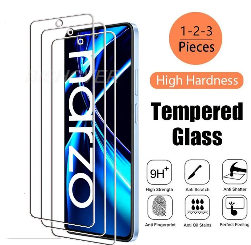 

Tempered Glass On For Realme C55 RMX3710 6.72" 2023 Realme Narzo N55Screen Protective Protector Phone Cover Film