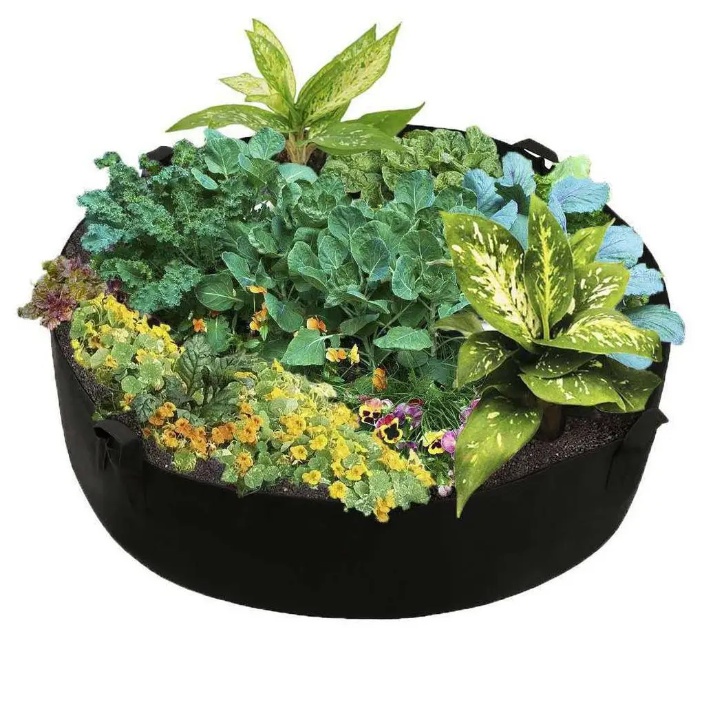 

Felt Flower Stand Grow Pot Breathable Plant Nursery Bag Home Planter Growing Box Tool Round Planting Container Flower Pot