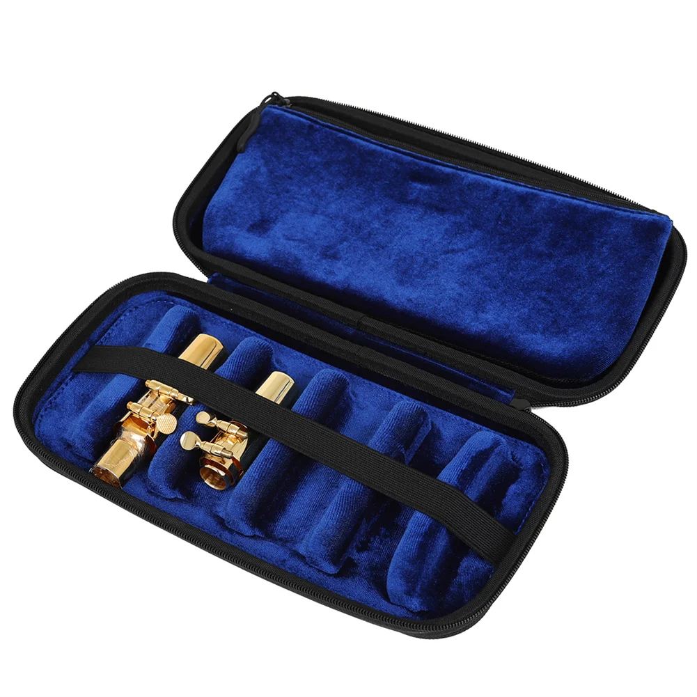 

Saxophone Mouthpiece Storage Hard Bag Case Oxford Cloth Waterproof Simple Fashionable For 4 Mouthpieces Mouthpiece Case
