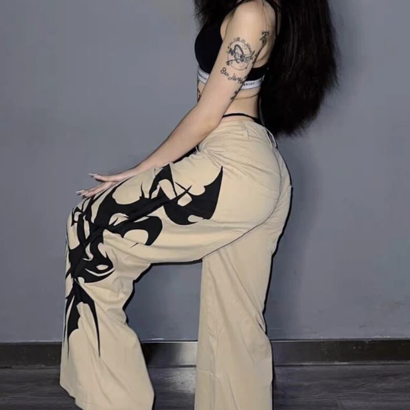 

Sweatpants 90s Vintage Clothes Pants For Women's Y2k Style Baggy High Waist Pants Hot Girl Trend Irregular Printing Casual Pants