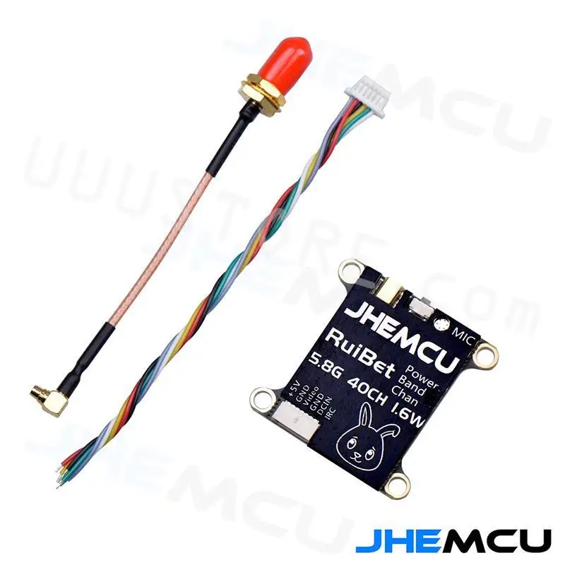 

JHEMCU RuiBet Tran-3016W 5,8G 40CH 1,6 W PitMode 25mW 200mW 400mW 800mW 1600mW регулируемый VTX 2-6S 30X30mm для Дронов с видом от первого лица