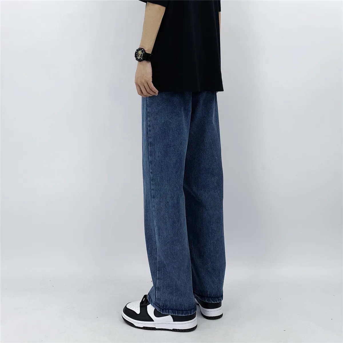 Men Jeans Ins Hip Hop Trend Love Print Straight Wide Leg Pants Loose Casual Jeans Men and Women Trousers Y2k Pants Ins Hot Sale