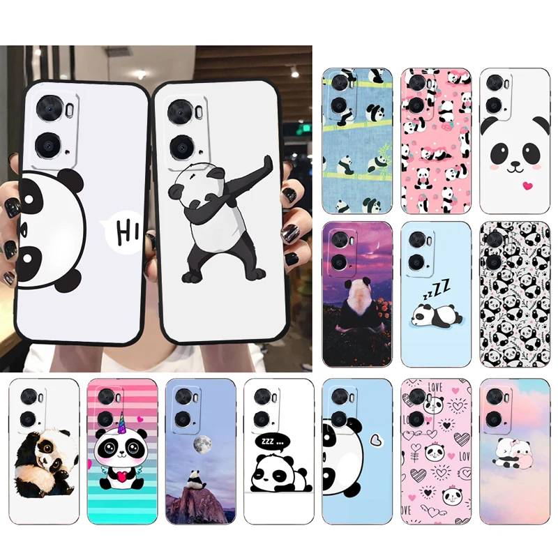 

Cartoon Panda Phone Case for OPPO A77 A57 A57S A78 A96 A91 A54 A74 A94 A73 A52 A53A53S A15 A16 A17 Funda