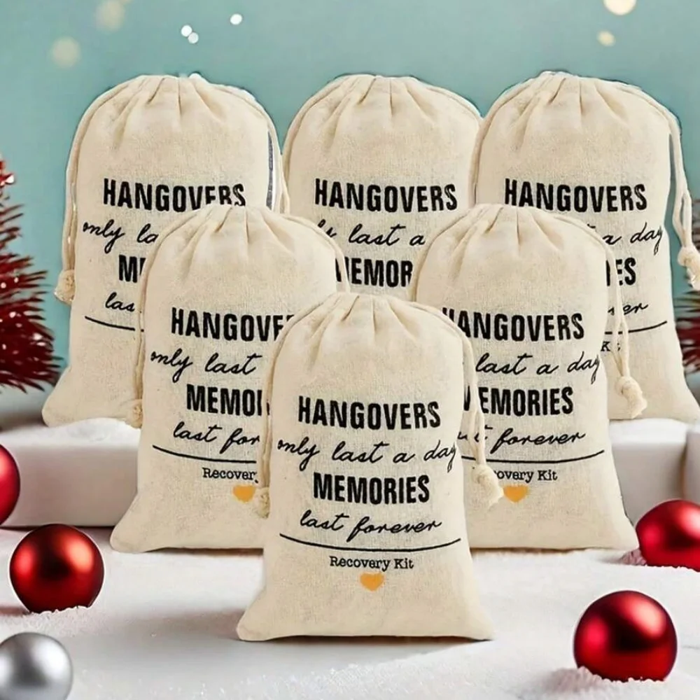 20- шт. изготовленный на заказ комплект похмелья сумки из мешковины для девичника