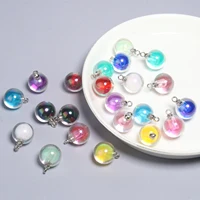 new 10 pcs round acrylic mini pendant earrings for reiki jewelry making fashion diy party room decoration accept wholesale