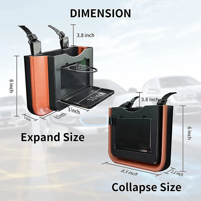 Подвесная Автомобильная мусорная корзина складной портативный