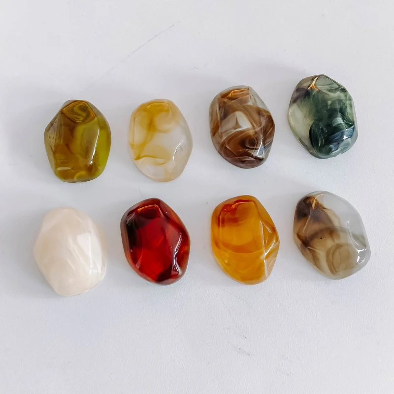 Resin Plastic Flat Back Irregular Spacer Pendant Earring Charms Accessories Jewelry Making Sipplies Diy Handmade wholesale 10pcs - купить по