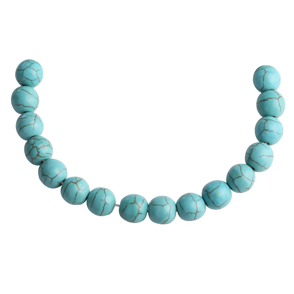 

50x 8mm Turquoise Loose Beads 8mm 10mm Crafts Spacer Bead Round Findings Jewelry Making Diy Rondelle Gemstone