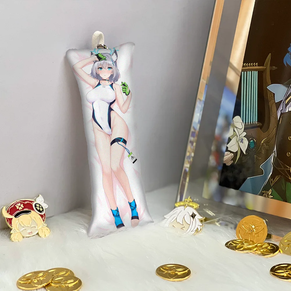 

sunaookami siroko Bag Pendant Game Blue ArchiveMini Dakimakura Keychain Phone Pendant Key Ring Small Body Pillow Double Side