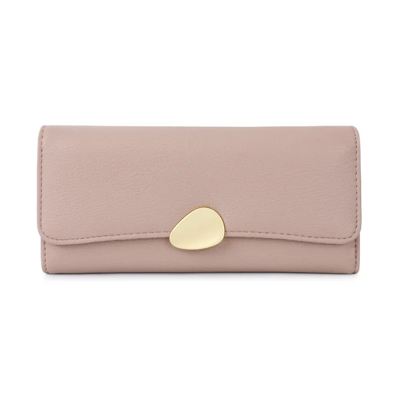 Leather Wallet for Women Pebble Grain Long Trifold Fashion Handbag Large Capacity Coin Purse Phone Bag Multi-Cards Holder Gift