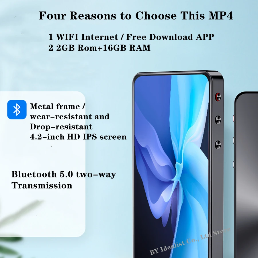 Новая камера Mahdi 16 Гб Mp4 плеер Bluetooth Wifi Android сенсорный экран 4 2 дюйма HIFI
