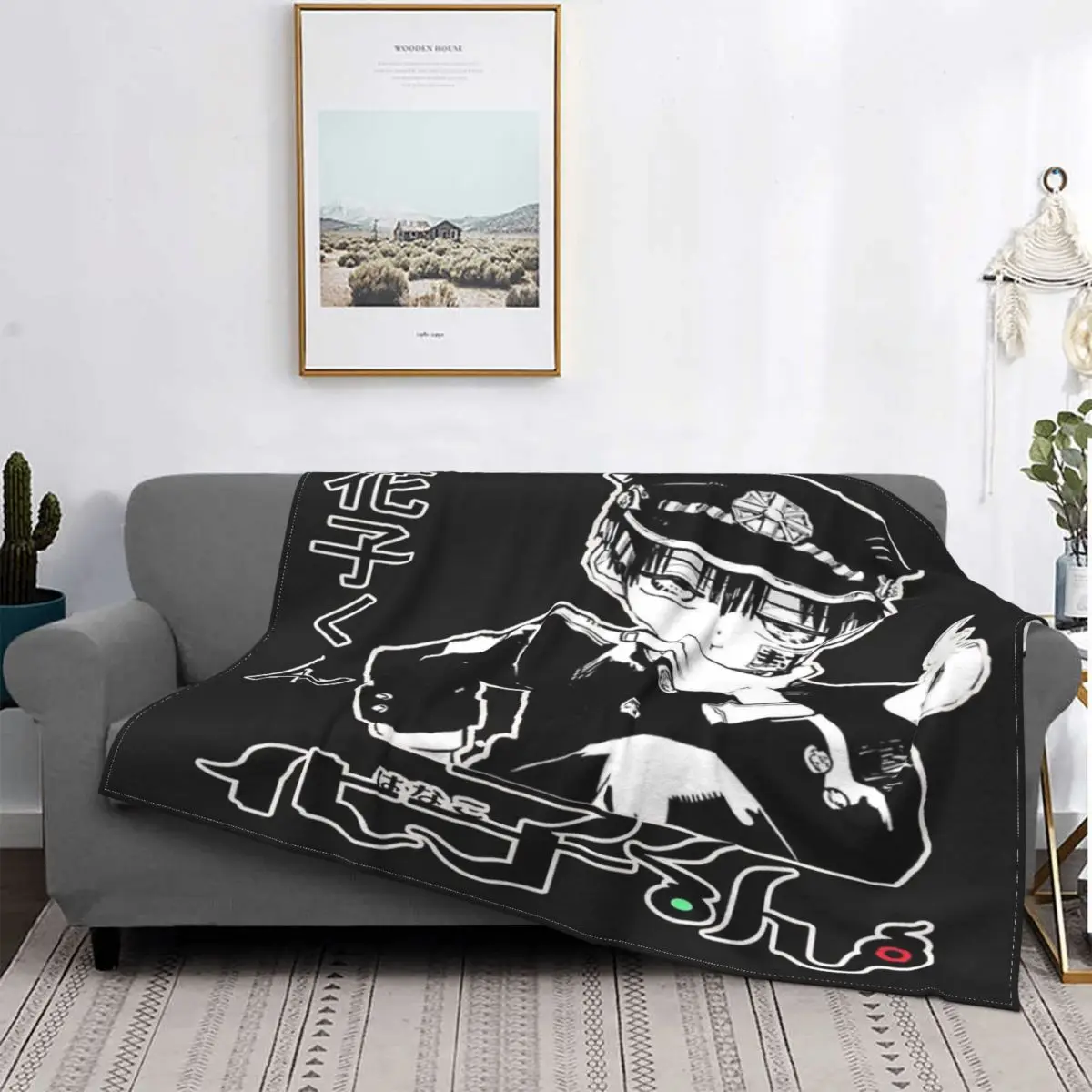 

Hanako Kun-Manta Базовая аниме, colcha a cuadros para cama, toalla de playa, manta Kawaii, toalla de playa de lujo