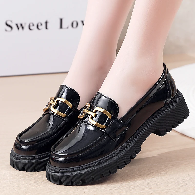 

Women Shoes 2022 New Girl Lolita Shoes JK Uniform Shoes PU Leather Heart Ankle with Maryzhen Shoes Cute Sexy Retro British Style