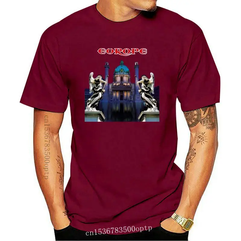 

Camiseta negra con tapa de álbum de Europa para hombre, talla S, M, L, Xl, 2Xl, 3Xl, moderna, nueva