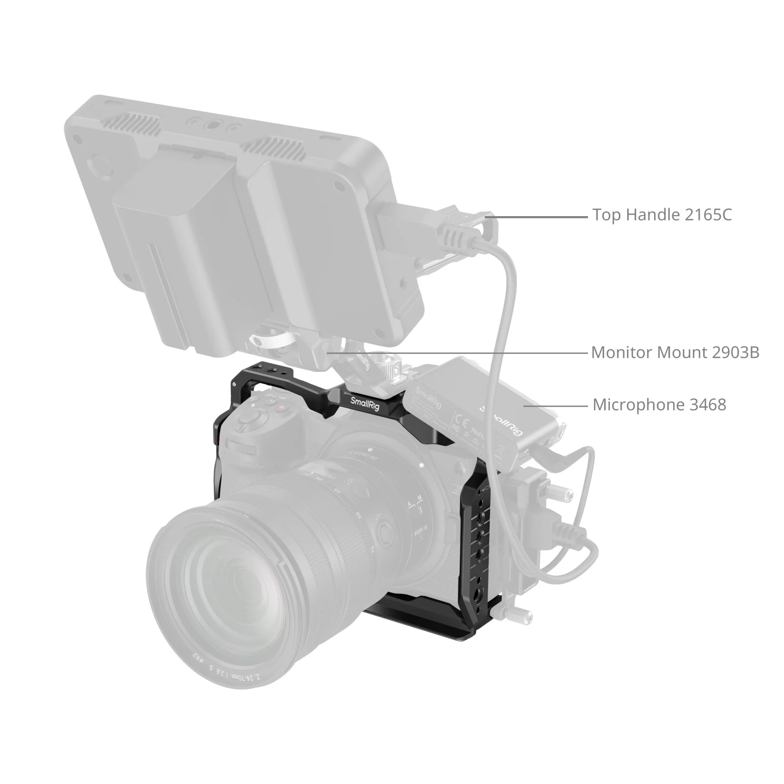 Клетка SmallRig для камеры Nikon Z 6III с быстроразъемной пластиной Arca-Swiss для DJI RS 3 RS 3 Pro RS 4 RS 4 Pro или Крепление для штатива (art.: 3920c8209d8fa) - 3920c8209d8fa