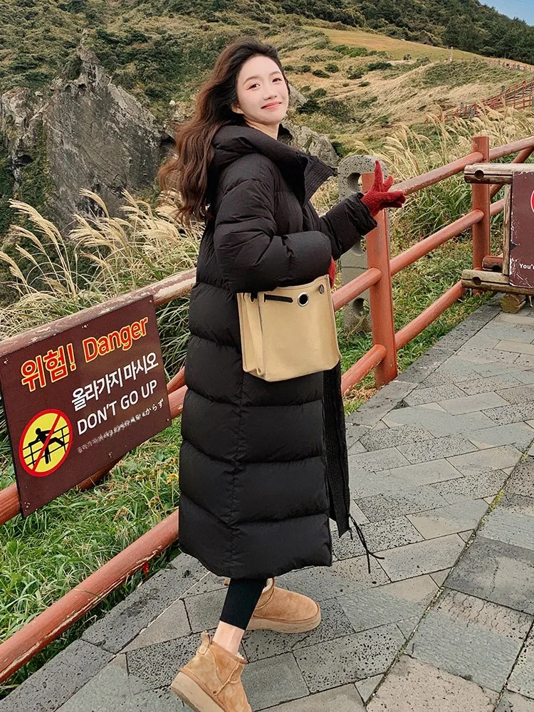 Длинный пуховик корейской серии зимняя женская куртка 2024 новая модная