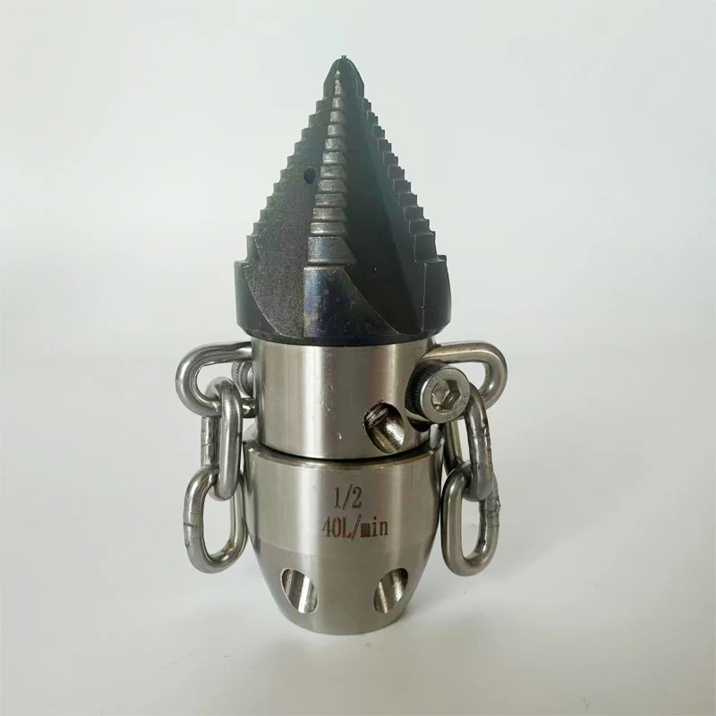 Фото CS-New Насадка для очистки канализационных труб под давлением 4000 psi, 4 передних и 6 задних форсунок №5