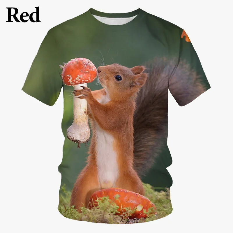 

Брендовая летняя футболка BIANYILONG, новинка, забавная 3D-печать белки, мужские и женские модные повседневные топы с животными