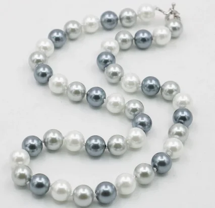 

Hot New Fashion Jewelry Making 10mm Multicolor South Sea Shell Pearl Necklace