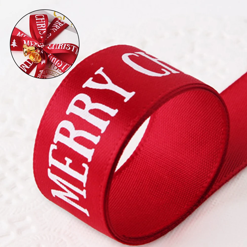 

Brand New Ribbon Christmas Red Sheer Snowflake Wired 1 Roll Xmas 22.8M*20mm DIY Durable For Wedding Gift Wrapping