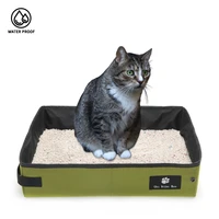 foldable cat litter box waterproof durable cat litter box portable cat toilet easy to clean travel pet cleaning supplies