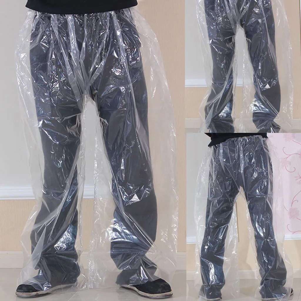 

1PC Raincoats Transparent Disposable Rain-proof Pants Portable Outdoor Travel Motorcycle Cycling Bike Rainwear Rain Covers