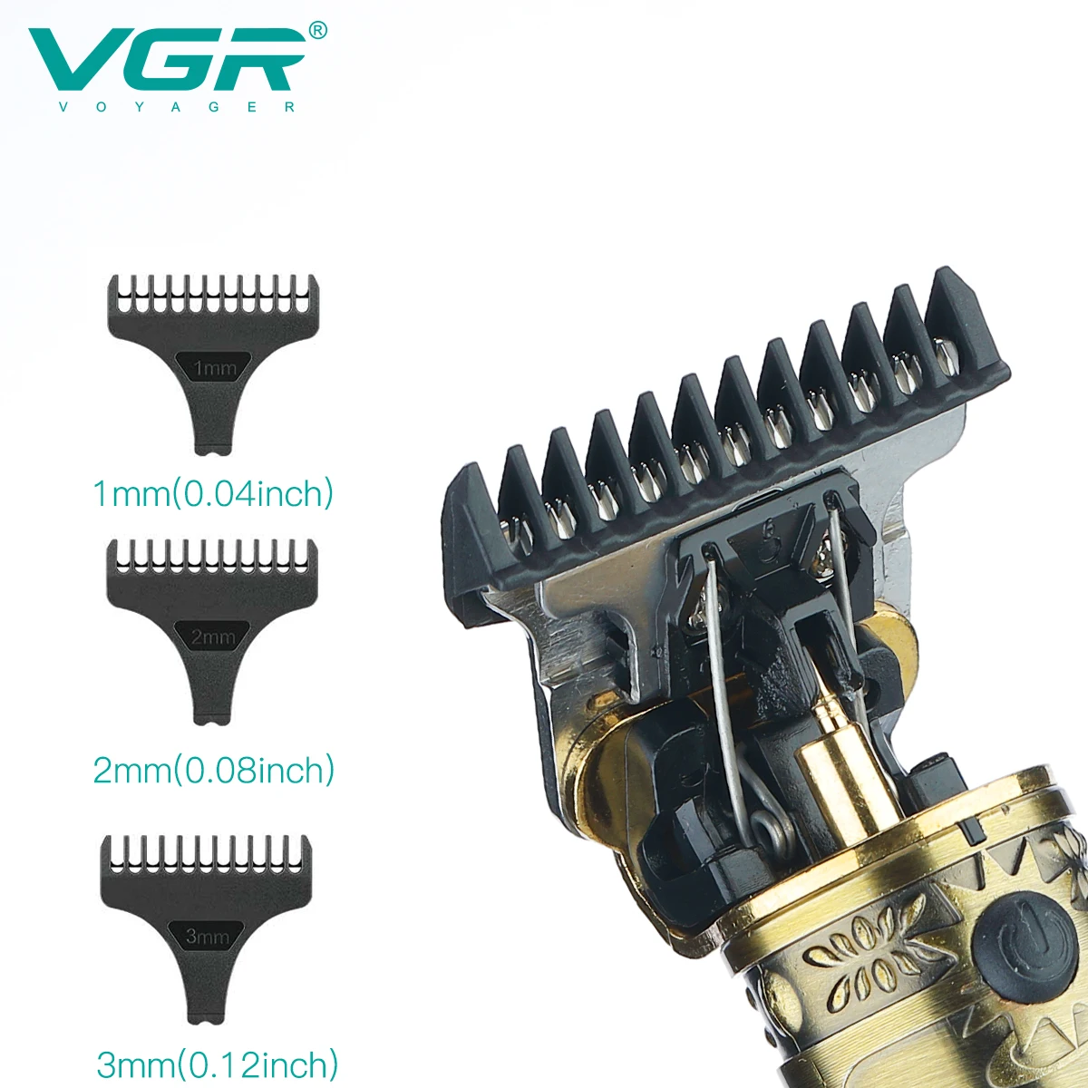 VGR Vintage T9 Trimmer for Men Beard Trimmer Hair Clipper Hair Cutting Machine Professional Barber Cordless Rechargeable V-085