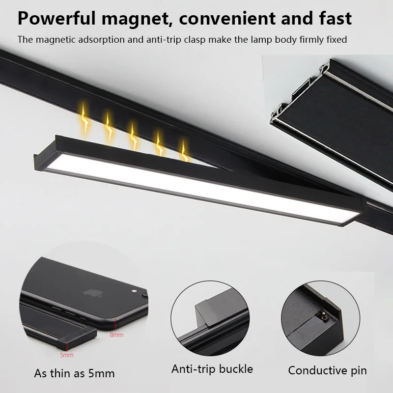 Ультратонкая Магнитная дорожка 5 мм стандартная потолочная поверхность