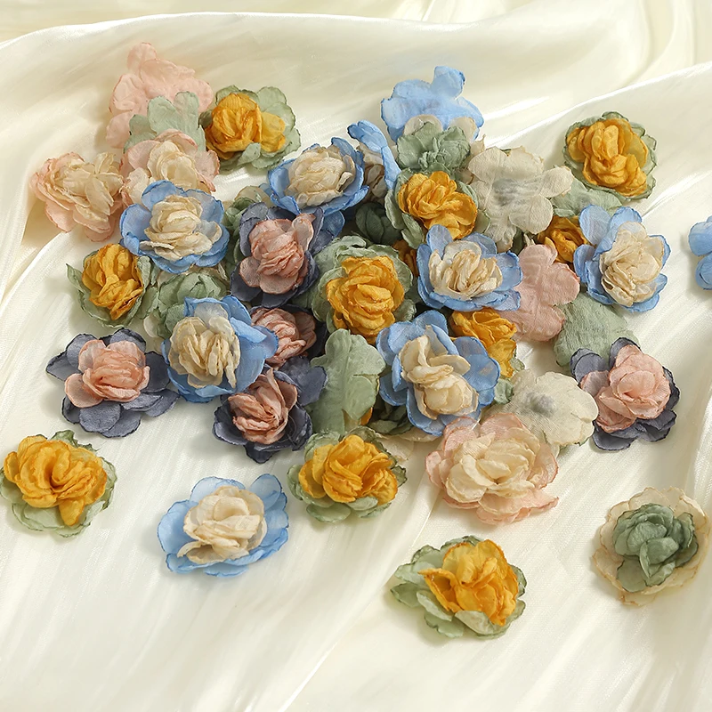 

5/15pcs Silk Artificial Flowers Luxury Wedding Party Birthday DIY Home Decoration Fake Flower Bridal Craft Hair Band Accessories