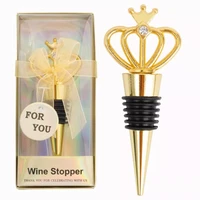 european style bottle cork wedding crown wine bottle stopper metal hotel decoration gifts kitchen gadget bar tool accessories