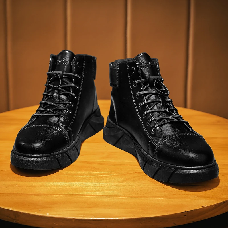 Новинка 2021, трендовые мужские ботинки, Модная и удобная теплая мужская обувь, модные Универсальные повседневные ботинки от AliExpress WW