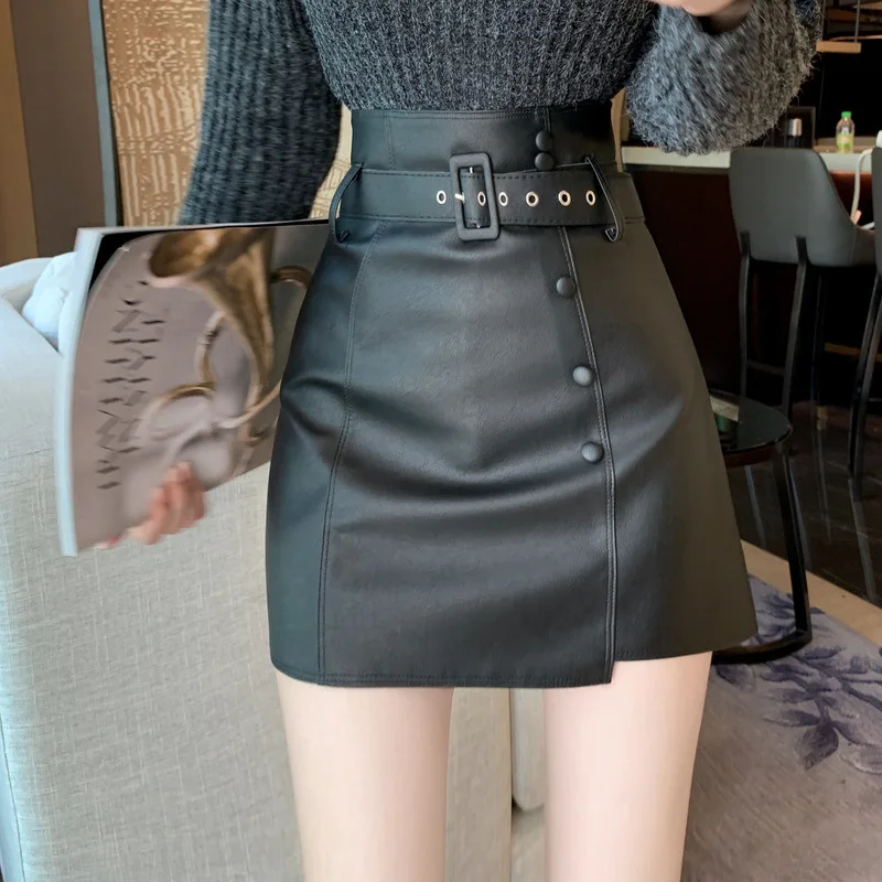 

Pure Color Unique Design Skirt Autumn Winter 2022 High Quality New Fashion High Waist A-line High Street Skirt SYXBSQ169