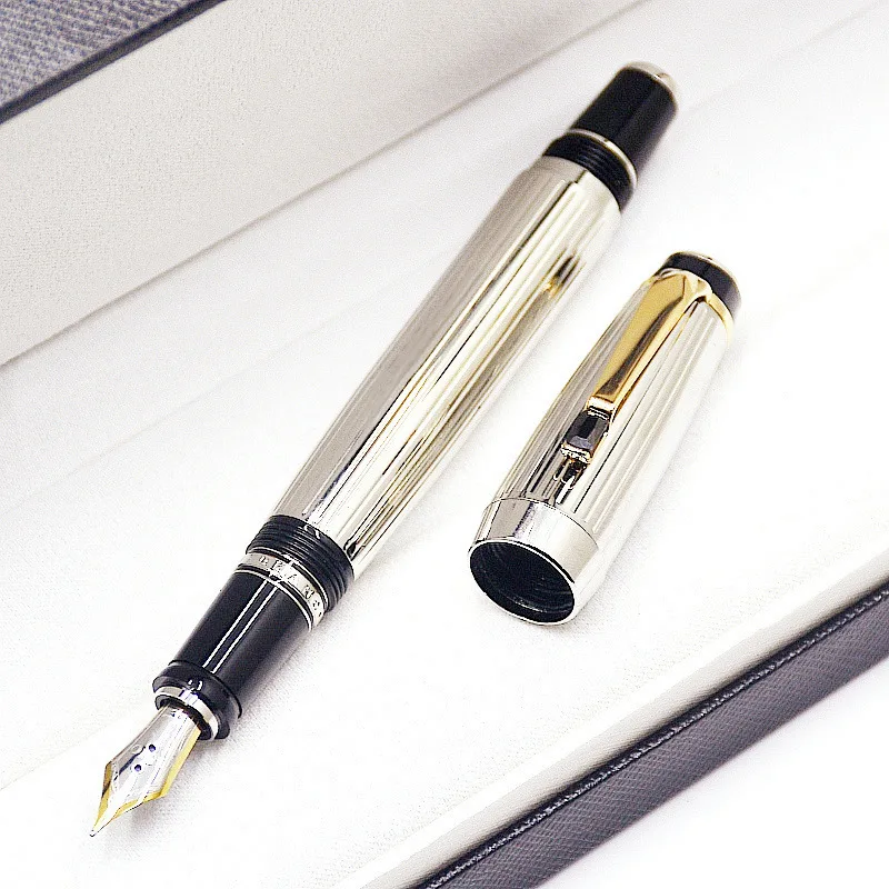 

Ручка перьевая MB в богемном стиле, роскошный металлический карандаш с чернилами 14 к, Канцтовары для письма, подарок, офисные принадлежности с алмазным зажимом и серийным номером, мини