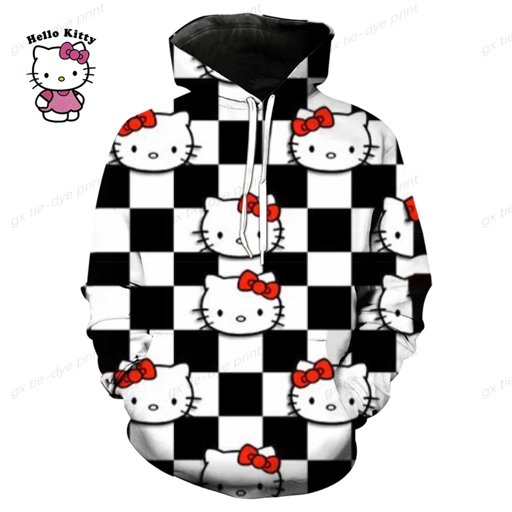 

Женская толстовка с капюшоном, с принтом HELLO KITTY