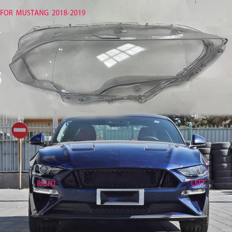 

for Ford Mustang lens shell lampshade Headlight transparent housing Lens protection Headlight glass 2018 2019 car hood wrap