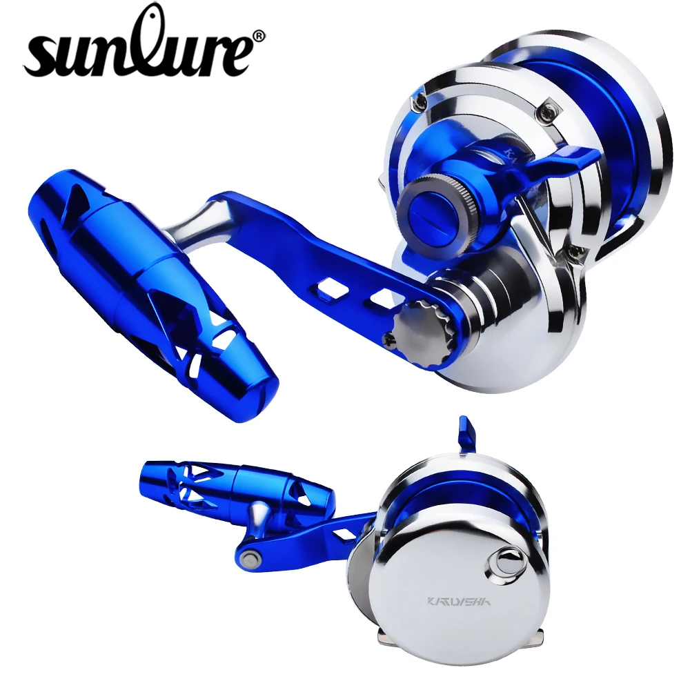 

Sunlure высокоскоростная 5,7: 1 Катушка Для джиггинга для соленой воды синего и серебряного цвета (левая/правая) троллинговая катушка Алюминиевая CNC обработанная море