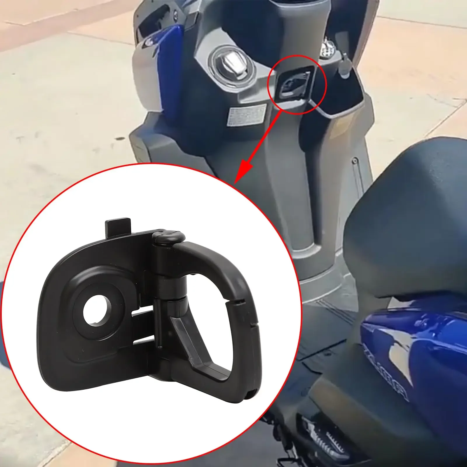 Фото Крючок-фиксатор для мотоциклетного шлема, подходит для Yamaha Zuma 125 2022-2023 годов выпуска №3
