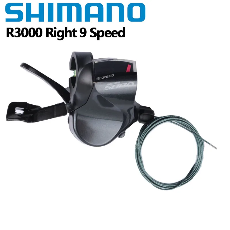 Shimano SORA R3000 Flat Bar Shifter Lever 9 Speed Road Bike Parts 2S 9S Release SL-R3000 Shifters Triggle One PCS With  Cable