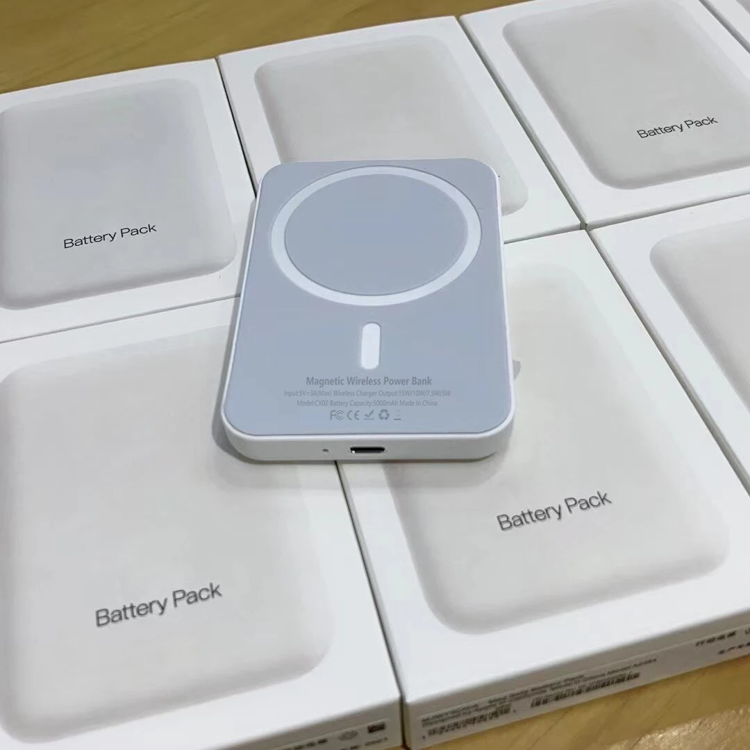 Внешний аккумулятор Magsafe, портативный внешний вспомогательный аккумулятор, тонкий магнитный внешний аккумулятор, беспроводное зарядное ус... (art.: 3920c14ce3fea) - 3920c14ce3fea