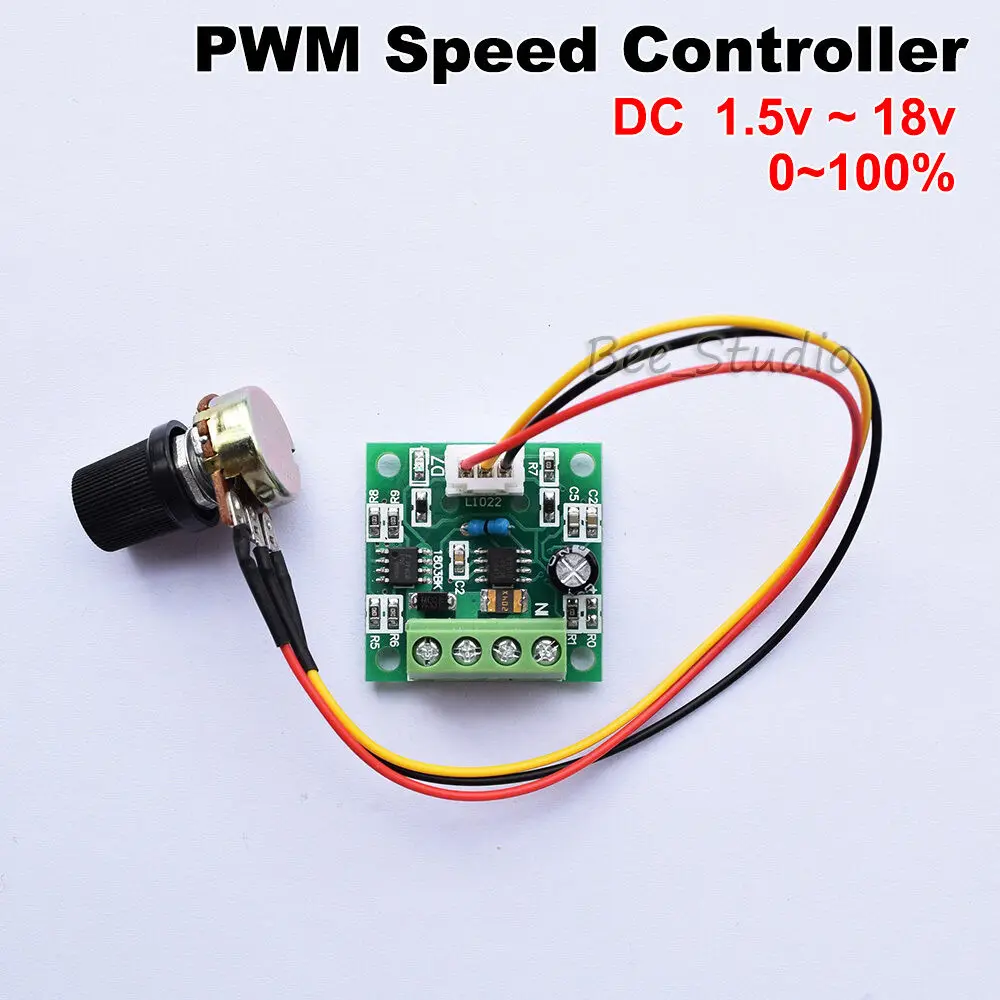 DC 18V PWM DC контроллер скорости двигателя/насоса 2A 300W переключатель регулятора 0%-100%