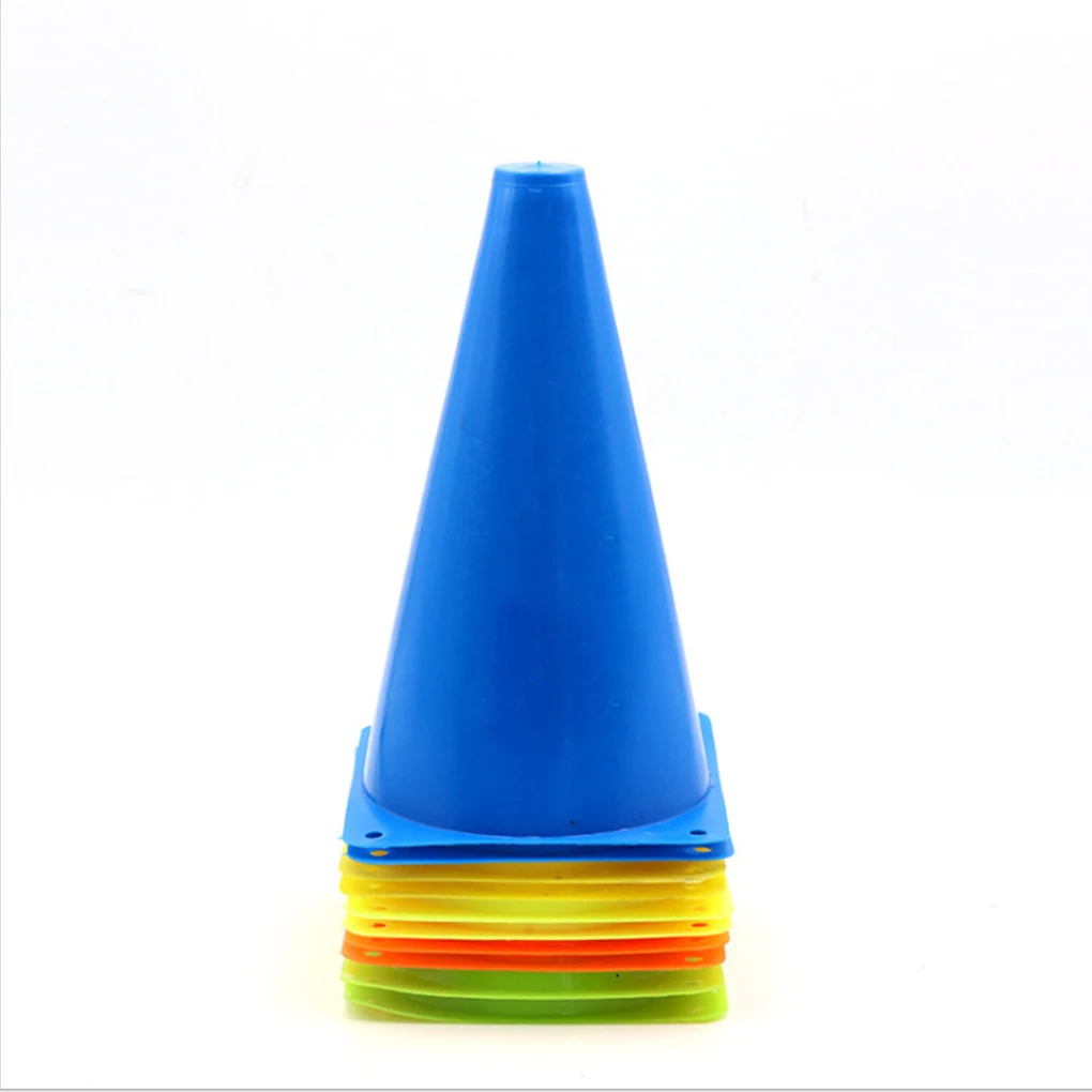 

12 Pieces PE Cone Replacing Solid Color 23cm Children Basketball Roller Skating Sport Training Cones Aid Accessories