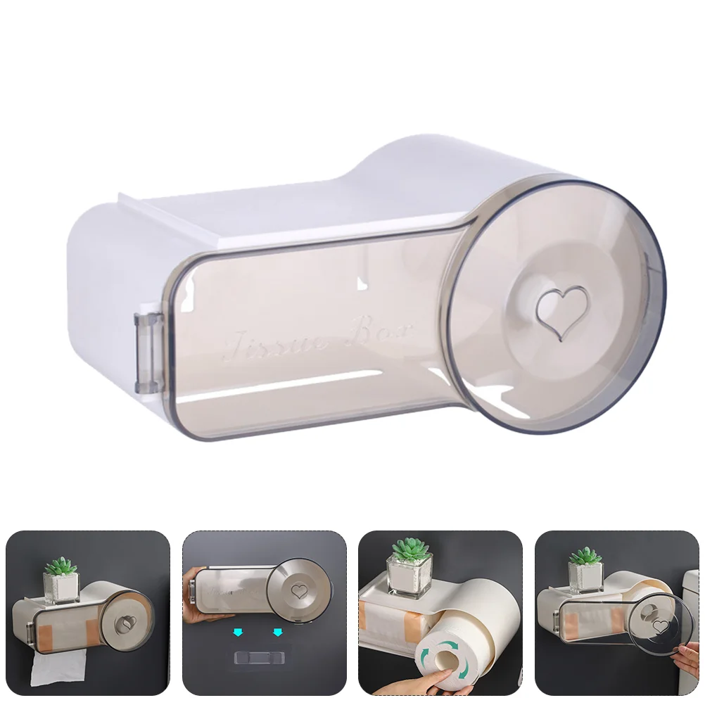 

Home Tissue Box Wall-mounted Punch-free Tissue Container Toilet Tissue Holder