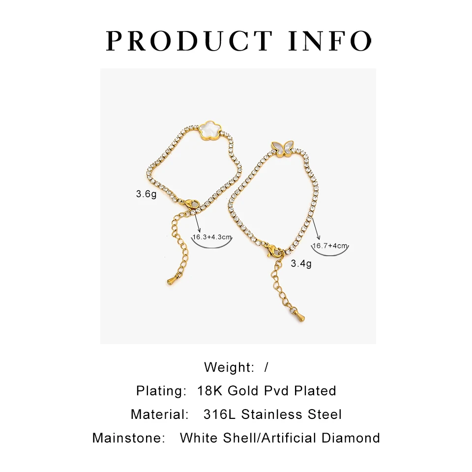 Модные Изящные браслеты Peri'sbox из нержавеющей стали с блестящими