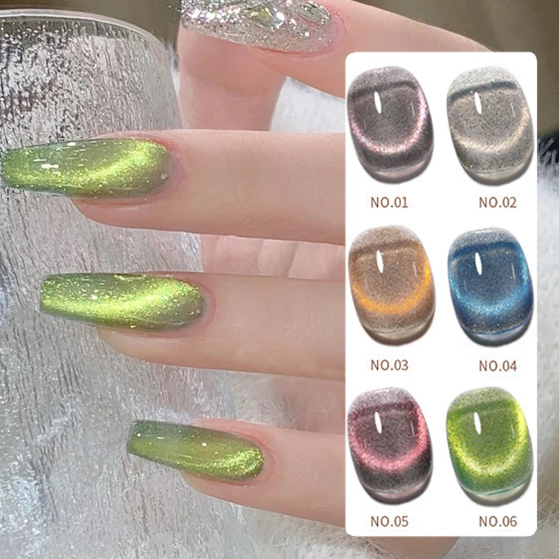 

Reflective Cat Magnetic Gel Nail Polish 8ml Diamond Glitter Laser Cat Eye Gel Soak Off Semi Permanent UV Gel DIY Nail Art Tools
