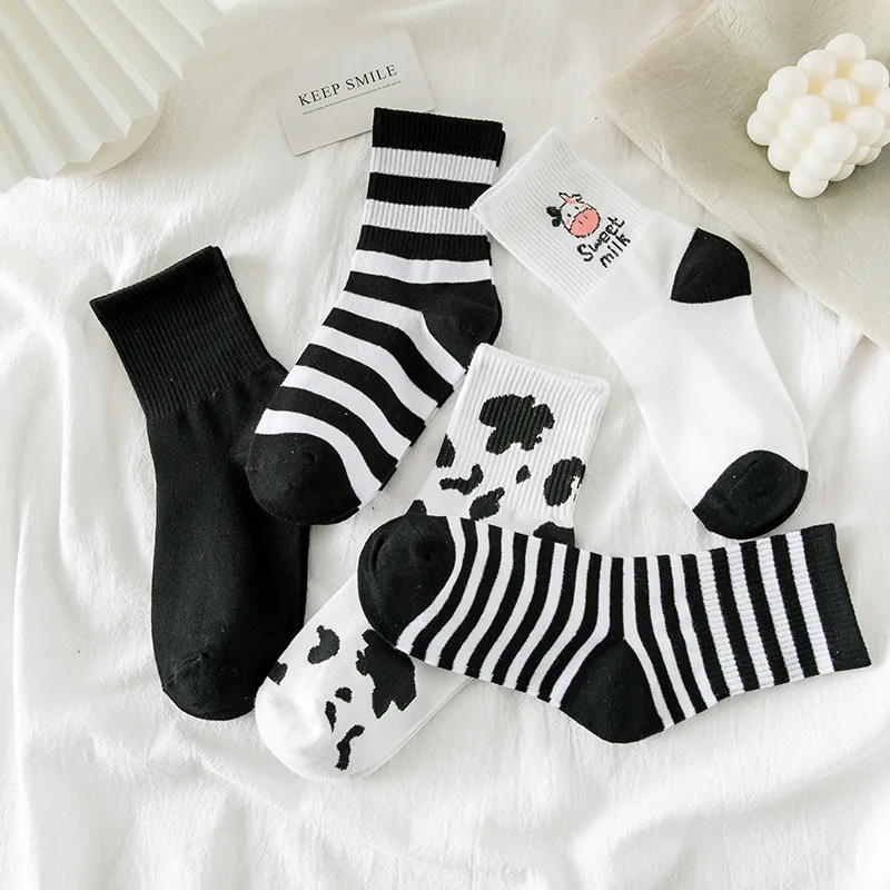 

Осенне-зимние женские хлопковые носки, Южная Корея, милые женские дышащие Теплые повседневные длинные носки, забавный подарок