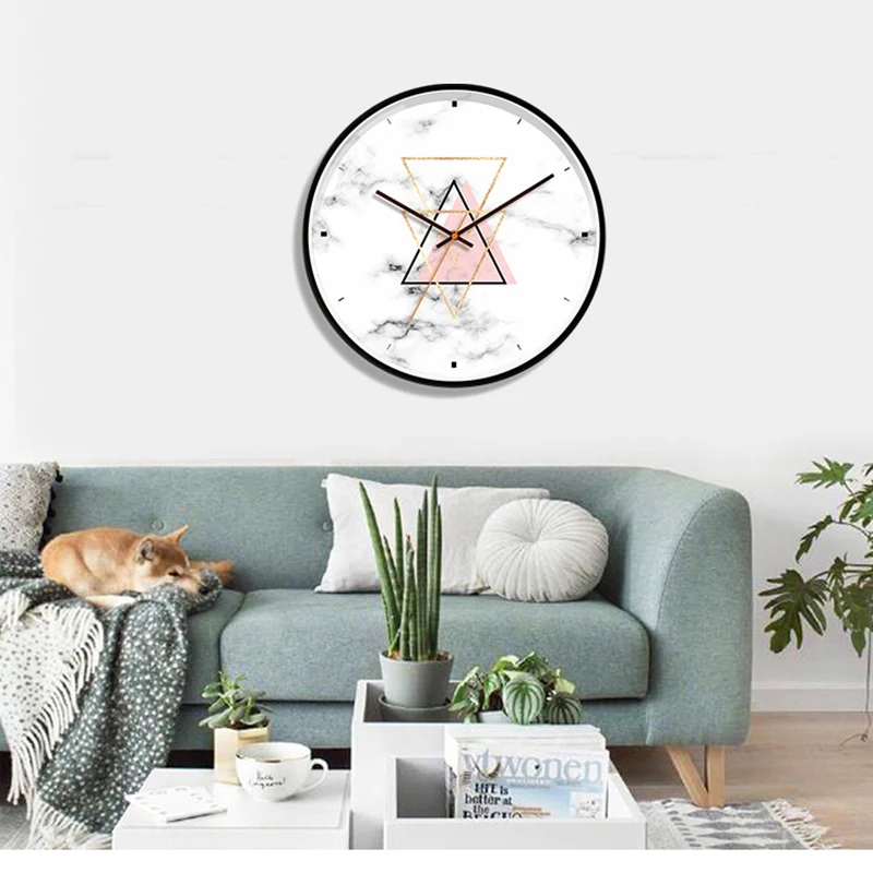 

Ins Creative Geometry Metal Silent Wall Clock Modern Design Quiet Sweep Movement Clocks No-ticking Wall Clock Watch