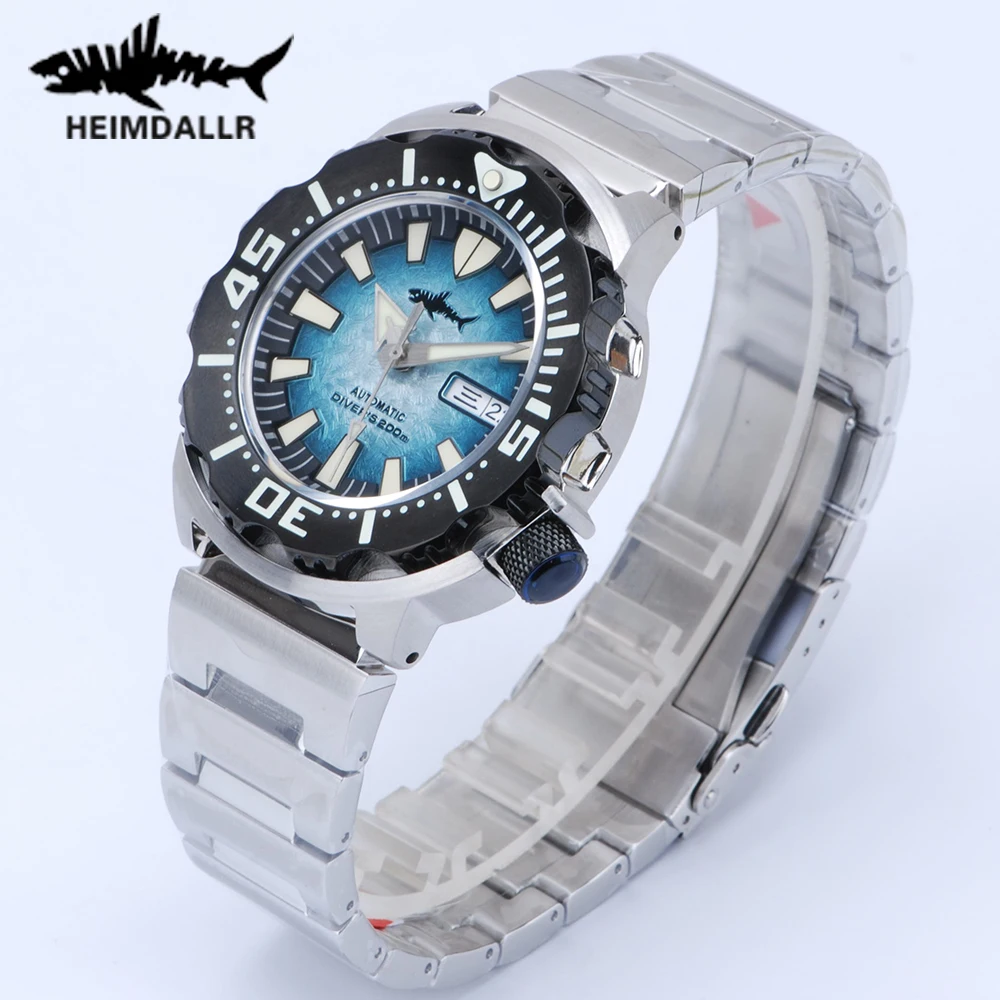 

Heimdallr Monster V2 Watch For Men C3 Luminous Black Bezel Snowflake Dial NH36 Automatic Mechanical Diving Watch 200M Wristwatch